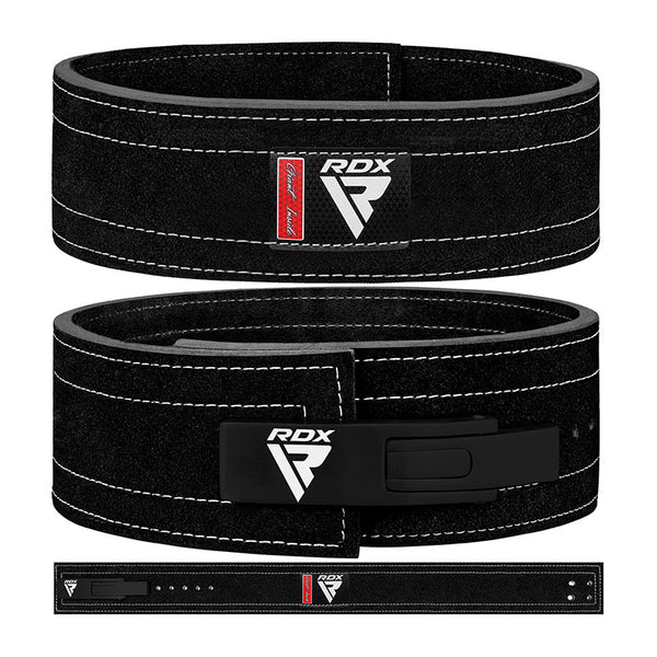 Ceinture De Force AQF – Cuir 4 Pouces / 10 Mm – Boucle Levier – Pour Powerlifting, Haltérophilie, Squat, Deadlift – Taille Ajustable – Homme/Femme