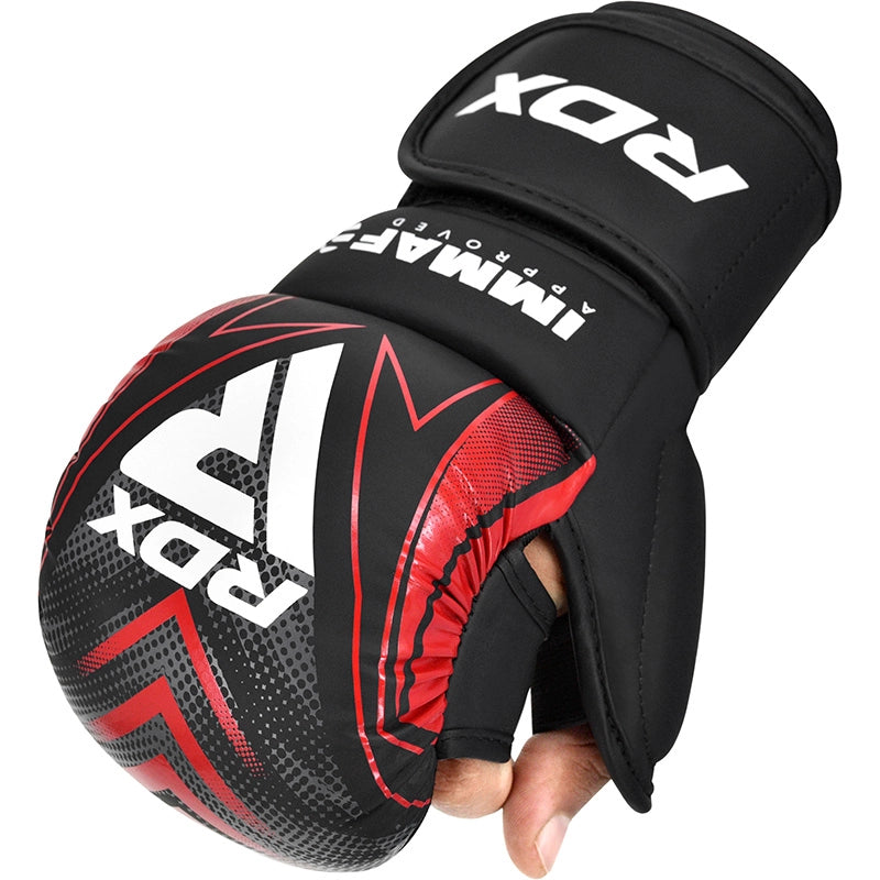 RDX IMMAF Approved Shooter Grappling Gloves Red