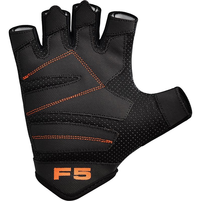 RDX F5 WeightLifting Gym Gloves#color_orange