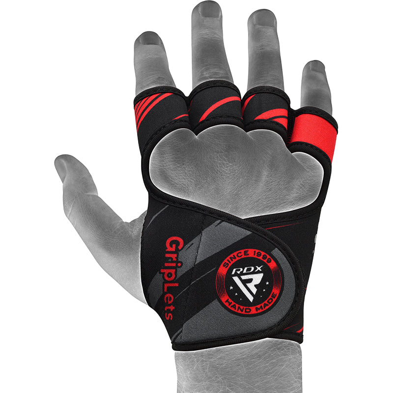 RDX R1 Weightlifting Grips#color_red