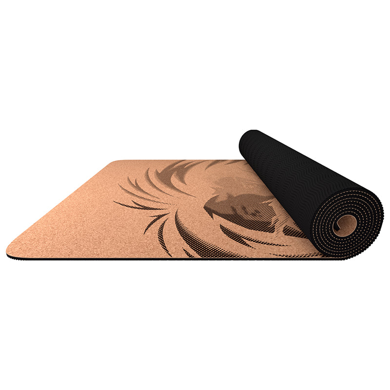 Tapis De Yoga En Caoutchouc Marron - Antidérapant, Facile à Nettoyer, Idéal Pour La Pratique Du Yoga Et Du Fitness