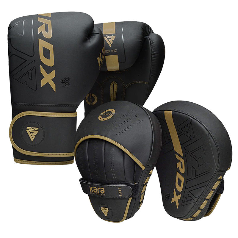 Kit Boxe Complet : Gants + Pattes D'Ours En Cuir Rex + Corde à Sauter + Balle Réflexe + Sac De Transport – Entraînement Puissant à Domicile Ou En Salle