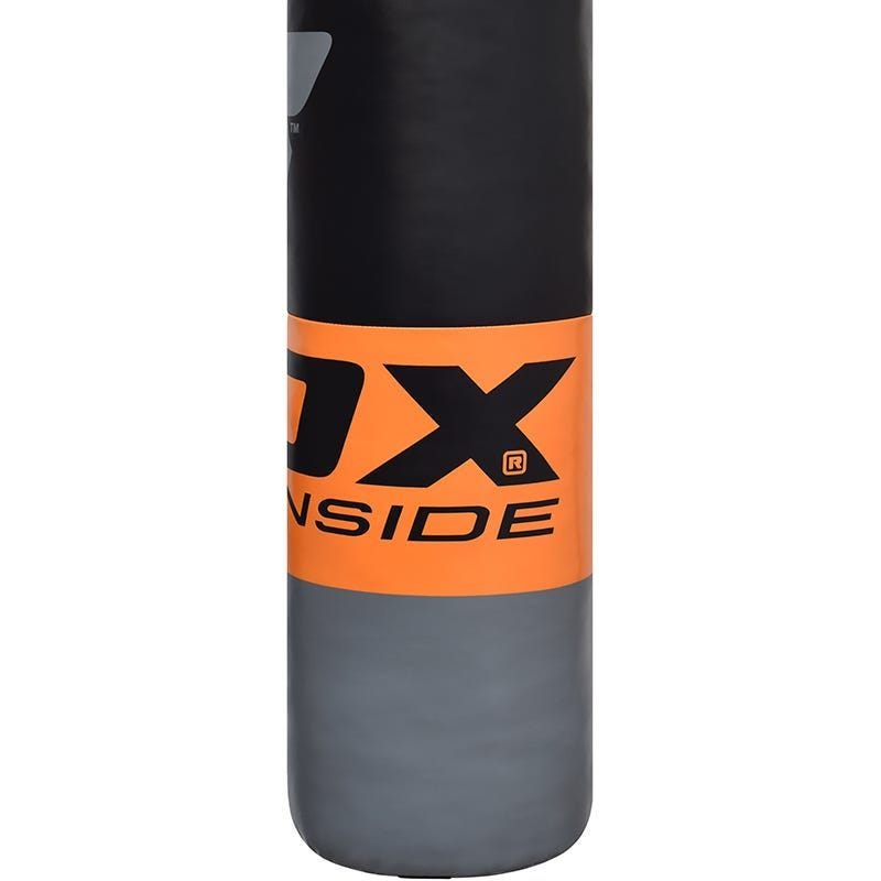 RDX F12 4ft / 5ft 3-in-1 Punch Bag & GlovesBlack / Orange / Gray Set