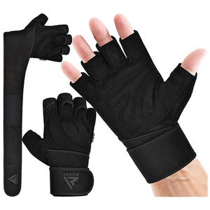 RDX L4 Gants Mitaines de Musculation Gants d'Haltérophilie 